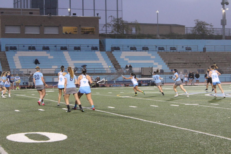 Girls Lacrosse competes against Academy of Our Lady of Peace.