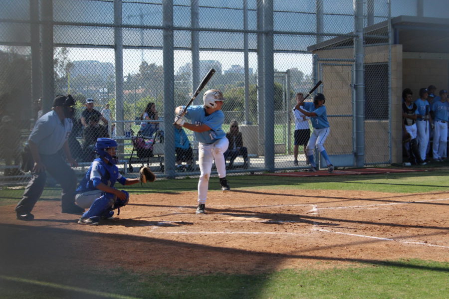 Senior Jacob Freedman gets ready to swing at the pitch.