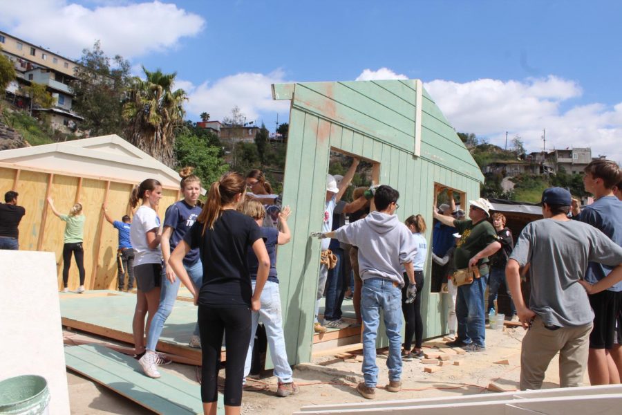 The UC High Casas de Luz Club builds a home for a family in Tijuana, Mexico. 