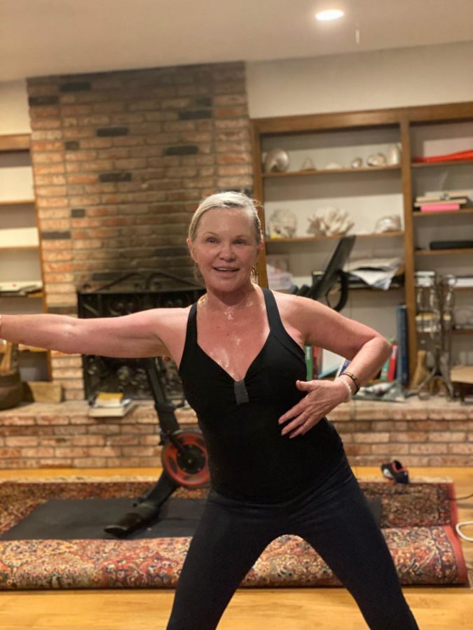 Senior Hope Denison passes the time by watching and learning her grandma's impressive Zumba skills.