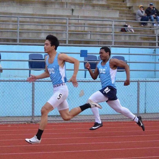 Athletes compete in a race during the 2019 Track and Field season.