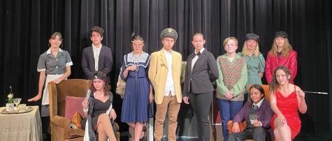 Theatre cast in costume for their production to be performed in the Auditorium in January.