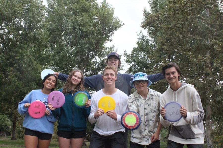 Seniors Evan Gittings, Jenna Amos, Ava Tomayko, Noah Bolton, Alex Clark, Tristan Blennerhassett (top to bottom, left to right) play at Mast Park.