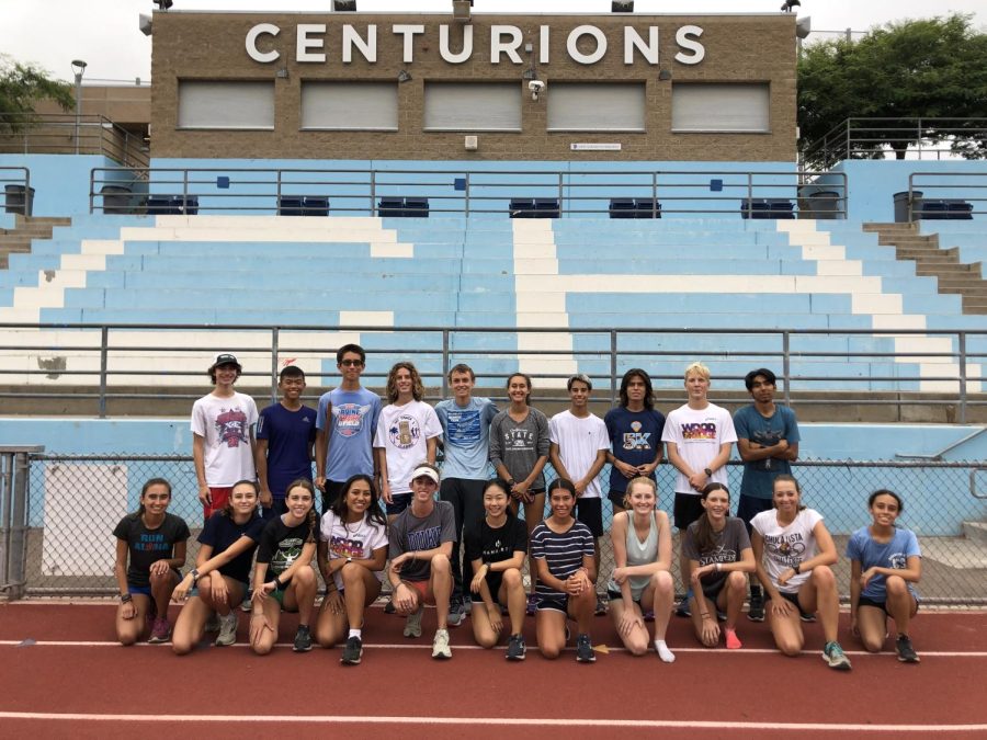 UC+Highs+Cross+Country+Team+gathers+after+a+Friday+run.