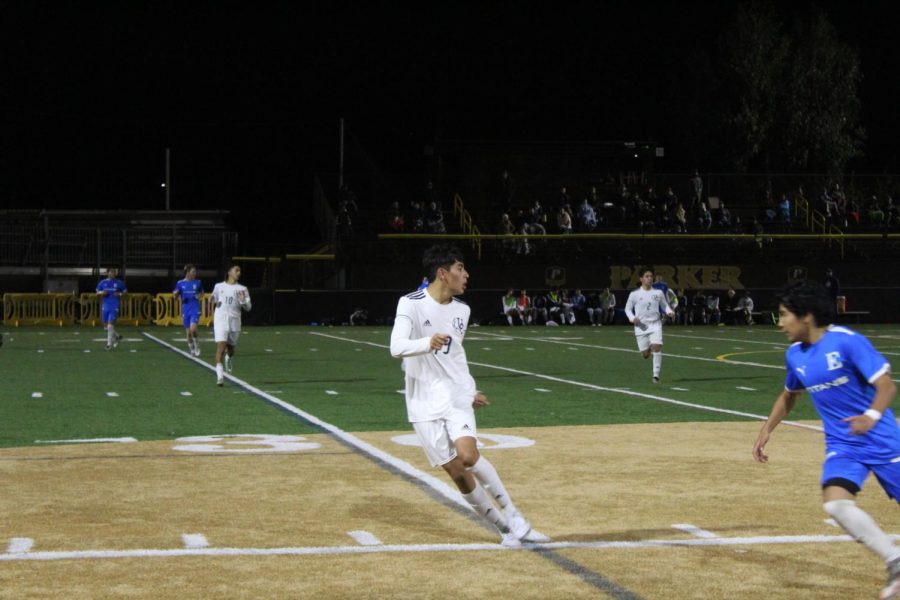 Junior Leonardo Romero keeping his head up on defense during a game Monday, December 5.