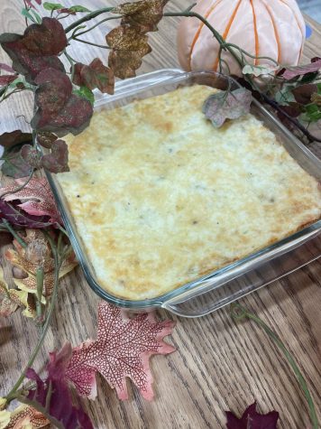 This Southern Grits Casserole is the perfect addition to any holiday dinner spread.